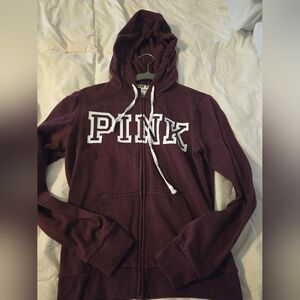 PINK full zip hoodie